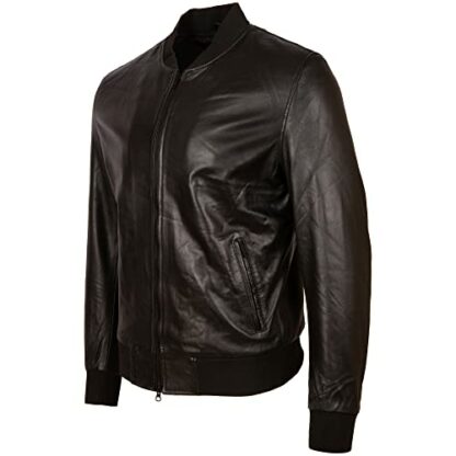 Aviatrix Men's Real Leather Fashion Bomber Jacket (D9J9) - Image 2