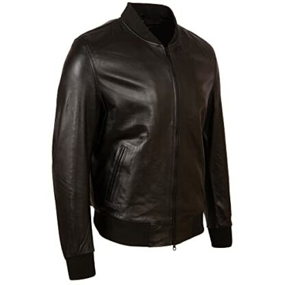 Aviatrix Men's Real Leather Fashion Bomber Jacket (D9J9) - Image 3