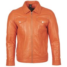 Aviatrix Men's Super-soft Real Leather Classic Harrington Fashion Jacket (AGQ5)