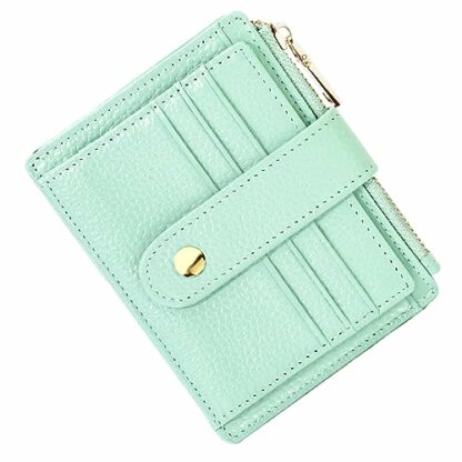 BTNEEU Men Women Leather Credit Card Holder RFID Blocking Slim Leather Wallet, Minimalist Card Holder Small Wallet with Coin Pocket, Thin Front Pocket Wallets with 9 Card Slots - Image 2