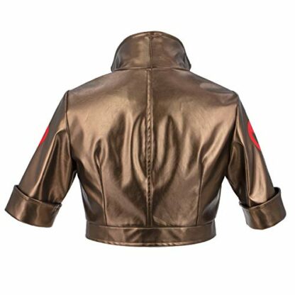 C-ZOFEK Women's Xmen Cosplay Jacket High Waist PU Leather Coat for Rogue Costume 4 C-ZOFEK Women's Xmen Cosplay Jacket High Waist PU Leather Coat for Rogue Costume - Image 4