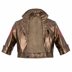 C-ZOFEK Women's Xmen Cosplay Jacket High Waist PU Leather Coat for Rogue Costume