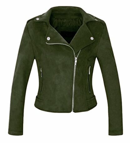 CHARTOU Women's Fall 2023 Fashion Faux Suede Leather Casual Moto Biker Jacket Coats 2 CHARTOU Women's Fall 2023 Fashion Faux Suede Leather Casual Moto Biker Jacket Coats - Image 2