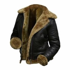 CHAYELL Women's Leather Jacket with Hood Faux Fur Shearling Aviator Pilot Bomber Genuine Sheepskin Leather Jackets for Women