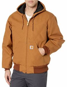 Carhartt Men's Loose Fit Firm Duck Insulated Flannel-Lined Active Jacket Work Utility Outerwear