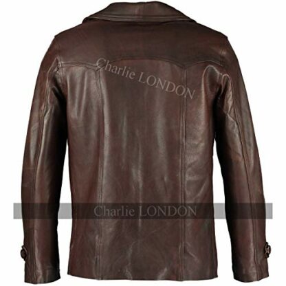 Charlie LONDON Men's Heist Antique Vintage Brown Leather Jacket 3 Charlie LONDON Men's Heist Antique Vintage Brown Leather Jacket - Image 3