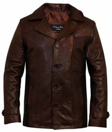 Charlie LONDON Men's Heist Antique Vintage Brown Leather Jacket