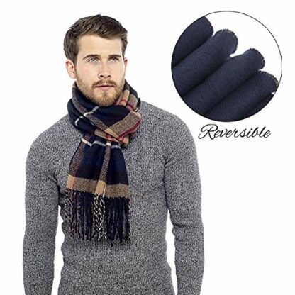 CityComfort Mens Scarf, Reversible Tartan Scarf for Men, Mens Gifts - Image 3