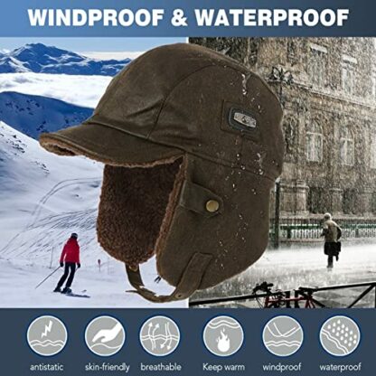 Comhats Winter Wool Blend Trapper Hat for Men Ladies Warm Hats with Thick Soft Faux Fur Earflap Fleece Lined Hats for UK Cold Weather | Super Warm 4 Comhats Winter Wool Blend Trapper Hat for Men Ladies Warm Hats with Thick Soft Faux Fur Earflap Fleece Lined Hats for UK Cold Weather | Super Warm - Image 4
