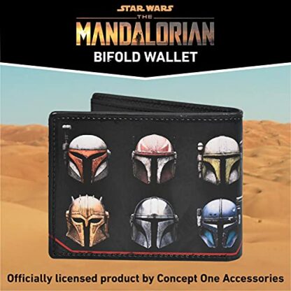 Concept One Star Wars Grogu Wallet, The Mandalorian The Child Slim Bifold Wallet with Decorative Tin Case - Image 4