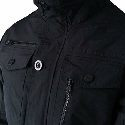 Crosshatch New Mens Full Zip Warm Jacket Padded Double Layer Button Winter Coat 3 Crosshatch New Mens Full Zip Warm Jacket Padded Double Layer Button Winter Coat - Image 3