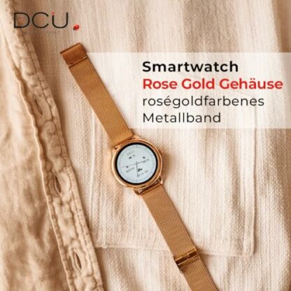 DCU TECNOLOGIC - Sophie Smartwatch - Women's Smart Watch, Pink, Regarder, Rose Gold with Rose Gold Metal Bracelet 4 DCU TECNOLOGIC - Sophie Smartwatch - Women's Smart Watch, Pink, Regarder, Rose Gold with Rose Gold Metal Bracelet - Image 4