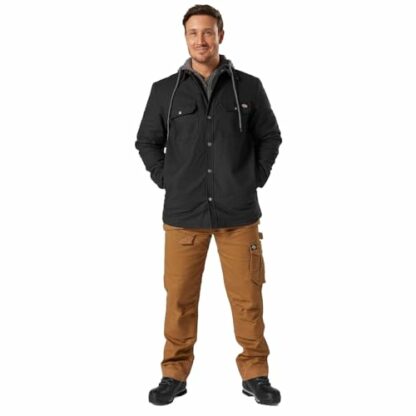 Dickies Men's Fleece Hooded Duck Shirt Jack Relaxed Jacket - Image 2