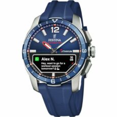 Festina Connected D Hybrid Smartwatch (44mm) Dark Blue Integrated Digital Dial/Dark Blue Rubber Strap F23000/1