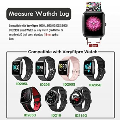 Fintie 2 Pack Sport Bands Compatible with 19mm ID205L Veryfitpro Smart Watch and ID205G ID205 ID205U ID205S ID215G, Quick Release Soft Silicone Wristband Replacement Strap - Image 3