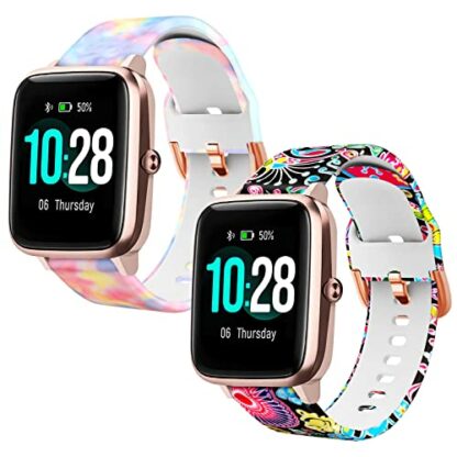 Fintie 2 Pack Sport Bands Compatible with 19mm ID205L Veryfitpro Smart Watch and ID205G ID205 ID205U ID205S ID215G, Quick Release Soft Silicone Wristband Replacement Strap - Image 2