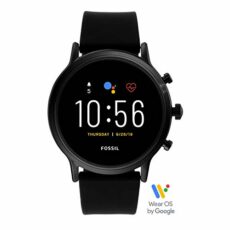 Fossil Gen 5 Carlyle Stainless Steel Touchscreen Smartwatch with Speaker, Heart Rate, GPS, Contactless Payments, and Smartphone Notifications, Black, 1.28 Inches, Modern