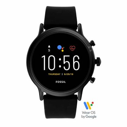 Fossil Gen 5 Carlyle Stainless Steel Touchscreen Smartwatch with Speaker, Heart Rate, GPS, Contactless Payments, and Smartphone Notifications, Black, 1.28 Inches, Modern 2 Fossil Gen 5 Carlyle Stainless Steel Touchscreen Smartwatch with Speaker, Heart Rate, GPS, Contactless Payments, and Smartphone Notifications, Black, 1.28 Inches, Modern - Image 2
