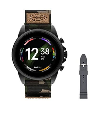Fossil Men's GEN 6 Touchscreen Smartwatch with Speaker, Heart Rate, NFC, and Smartphone Notifications Watch Strap 2 Fossil Men's GEN 6 Touchscreen Smartwatch with Speaker, Heart Rate, NFC, and Smartphone Notifications Watch Strap - Image 2