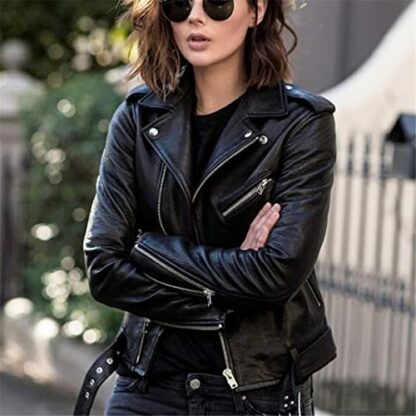 Freenfitmall Short Style Slim Leather Coats Motorcycle Leather Jacket Women's Slim Fit Zipper Plus Size Fashion Casual Jackets 3 Freenfitmall Short Style Slim Leather Coats Motorcycle Leather Jacket Women's Slim Fit Zipper Plus Size Fashion Casual Jackets - Image 3