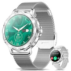 Fsdibst Women's Smartwatch with Phone Function, 1.2 Inch Small Fitness Watch Women's Round with 122 Sports Modes, Heart Rate Monitor, SpO2, Sleep Monitor, Pedometer Watch, Women, Sports Watch for