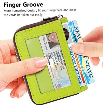 FurArt Credit Card Wallet, Zipper Card Cases Holder for Men Women, RFID Blocking, Keychain Wallet, Compact Size - Image 3