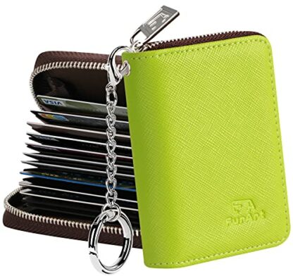 FurArt Credit Card Wallet, Zipper Card Cases Holder for Men Women, RFID Blocking, Keychain Wallet, Compact Size - Image 2