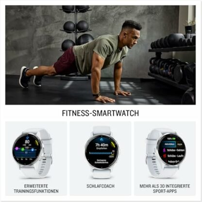 Garmin [ Renewed ] Venu 3S (41mm), AMOLED GPS smaller sized Smartwatch , All-day Advanced Health and Fitness Features, Voice Functionality, Music Storage, Up to 10 days battery life, Ivory (Renewed) - Image 3