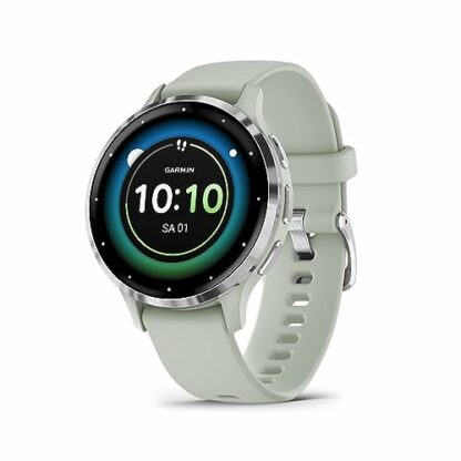 Garmin [ Renewed ] Venu 3S (41mm), AMOLED GPS smaller sized Smartwatch, All-day Advanced Health and Fitness Features, Voice Functionality, Music Storage, Up to 10 days battery life,Sage Grey (Renewed) - Image 2