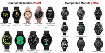 Genuine Leather Bands Compatible with Galaxy Watch 3 41mm/45mm,Woman Man 20mm/22mm Wristband Quick Release Strap for Galaxy Watch 42mm/Watch 4 Classic/Watch 46mm Smartwatch 3 Genuine Leather Bands Compatible with Galaxy Watch 3 41mm/45mm,Woman Man 20mm/22mm Wristband Quick Release Strap for Galaxy Watch 42mm/Watch 4 Classic/Watch 46mm Smartwatch - Image 3