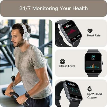Gydom Smart Watch (Alexa Built-in & Bluetooth Call), Smartwatch with SpO2/Heart Rate/Sleep/Stress Monitor, Calorie/Step/Distance Counter, 100+ Sport Modes, IP68 Fitness Watch 4 Gydom Smart Watch (Alexa Built-in & Bluetooth Call), Smartwatch with SpO2/Heart Rate/Sleep/Stress Monitor, Calorie/Step/Distance Counter, 100+ Sport Modes, IP68 Fitness Watch - Image 4