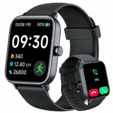 Gydom Smart Watch (Alexa Built-in & Bluetooth Call), Smartwatch with SpO2/Heart Rate/Sleep/Stress Monitor, Calorie/Step/Distance Counter, 100+ Sport Modes, IP68 Fitness Watch
