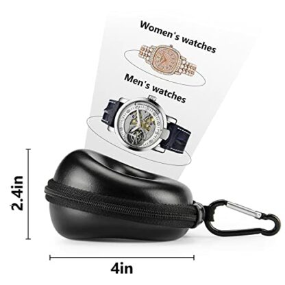 HELMDY Watch Travel Case for Men: Portable Single Watch Storage Box Travel Watch Case 1 Slot - Fits all Wristwatches & Smart Watches up to 50mm 3 HELMDY Watch Travel Case for Men: Portable Single Watch Storage Box Travel Watch Case 1 Slot - Fits all Wristwatches & Smart Watches up to 50mm - Image 3