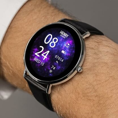 Henry London Amoled Black Leather Strap Smart Watch 4 Henry London Amoled Black Leather Strap Smart Watch - Image 4