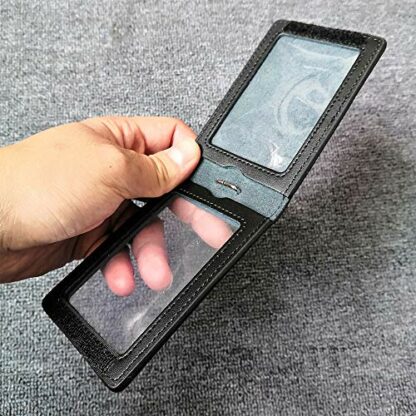 Hibate Genuine Leather Oyster Card Holder Bus Travel Pass Holders - Image 3