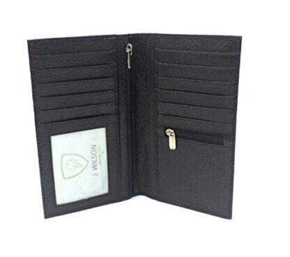 J Wilson Slimline Mens Large Quality Soft Leather Wallet Jacket Coat Travel Tall - Image 4