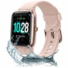 JONVOH Smart Watch Fitness Tracker for Men Women, Smartwatch Digital Heart Rate Monitor, Bluetooth IP68 waterproof, App Text Call Notification, Calorie Counter, 1.3" Touch Screen, SyncLife 205L