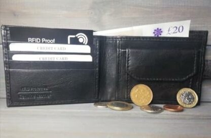 Klassek The Royal Green Jackets Image Men Wallet Real Leather Cap Badge Emblem Military Crest Insignia RFID Blocking with Coin Pocket and Metal Gift Box - Image 4