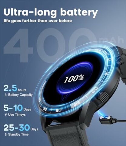 LIGE Smart Watch for Men with 1.43 AMOLED Display, 2 Straps, Answer/Make Call, Fitness Watch 100+ Sports Modes, Heart Rate/SpO2/Sleep Monitor Smartwatch for Android iOS Phones 7 LIGE Smart Watch for Men with 1.43 AMOLED Display, 2 Straps, Answer/Make Call, Fitness Watch 100+ Sports Modes, Heart Rate/SpO2/Sleep Monitor Smartwatch for Android iOS Phones - Image 7
