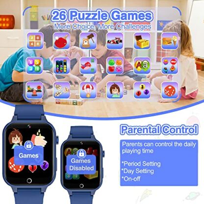 LITEYPP Kids Smart Watch Boys Girls, Smart Watch for Kids Toddler Watches with 13 Alarm Modes Habit Reminder Pedometer Flashlight Games Camera Video Music, Kids Gift Boys Toys for Kids, Blue 4 LITEYPP Kids Smart Watch Boys Girls, Smart Watch for Kids Toddler Watches with 13 Alarm Modes Habit Reminder Pedometer Flashlight Games Camera Video Music, Kids Gift Boys Toys for Kids, Blue - Image 4