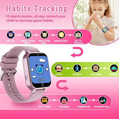 LITEYPP Kids Smart Watch Boys Girls, Smart Watch for Kids Toddler Watches with 13 Alarm Modes Habit Reminder Pedometer Flashlight Games Camera Video Music, Kids Gift Boys Toys for Kids, Pink 3 LITEYPP Kids Smart Watch Boys Girls, Smart Watch for Kids Toddler Watches with 13 Alarm Modes Habit Reminder Pedometer Flashlight Games Camera Video Music, Kids Gift Boys Toys for Kids, Pink - Image 3