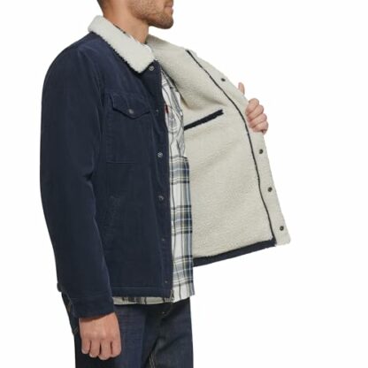 Levi's Men's Corduroy Sherpa Lined Trucker Jacket Denim - Image 4