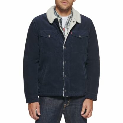 Levi's Men's Corduroy Sherpa Lined Trucker Jacket Denim - Image 2