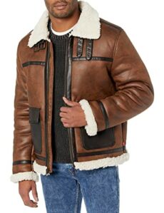 Levi's Men's Faux Shearling Rancher Aviator Jacket