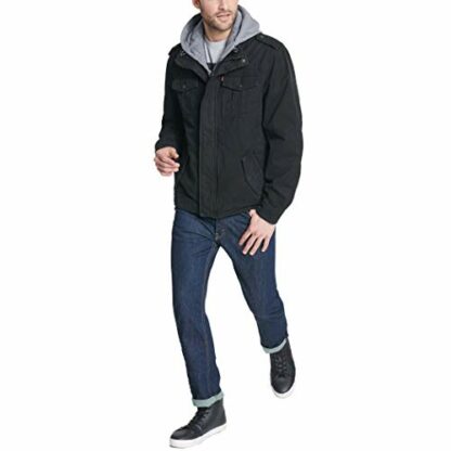 Levi's Men's Washed Cotton Hooded Military Jacket (Regular & Big & Tall Sizes) 3 Levi's Men's Washed Cotton Hooded Military Jacket (Regular & Big & Tall Sizes) - Image 3