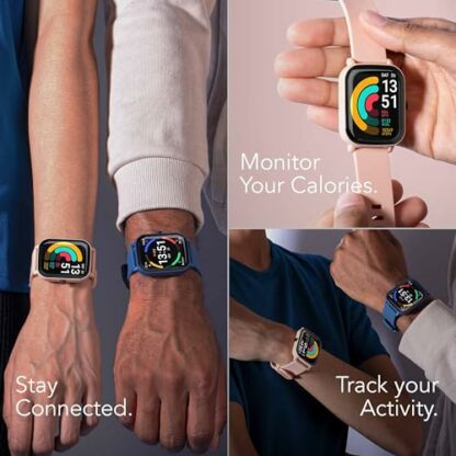 Limit 37mm Blue Unisex Smart Watch Fitness Tracker with Bluetooth Calling Heart Rate Sp02 Android and Ios Silicone Strap - Image 4