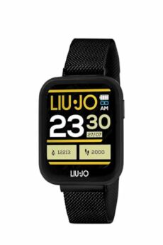 Liu Jo Jeans SWLJ052 Women's Digital Smartwatch Watch with Stainless Steel Strap, black, Modern