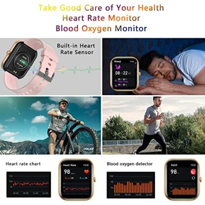MICFLIP Smart Watch for Women Answer/Make Calls Fitness Tracker with 2" Touch Screen SpO2 Heart Rate Sleep Monitor 100 Sports IP67 Waterproof for Android iOS - Image 3