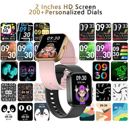 MICFLIP Smart Watch for Women Answer/Make Calls Fitness Tracker with 2" Touch Screen SpO2 Heart Rate Sleep Monitor 100 Sports IP67 Waterproof for Android iOS - Image 4