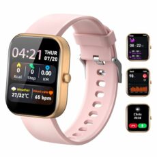 MICFLIP Smart Watch for Women Answer/Make Calls Fitness Tracker with 2" Touch Screen SpO2 Heart Rate Sleep Monitor 100 Sports IP67 Waterproof for Android iOS